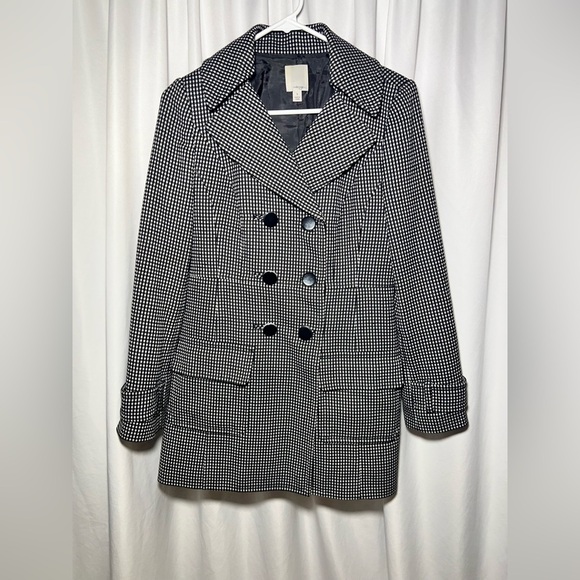 Halogen Blazer style white and black trench jacket | S - Picture 7 of 13